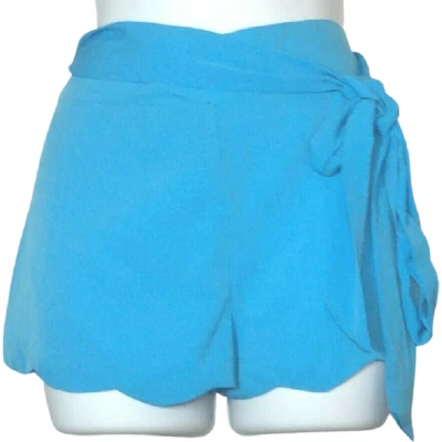Energie Shorts In Blow My Mind Blue Junior Size M Scalloped Edge Ribbon Belt NWT - Image 1 of 4