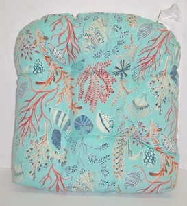 Resort Spa Outdoor Wicker Seat Pad ~ Under the Sea ~ 17.5" x 19" x 3.5" NEW - Picture 1 of 3