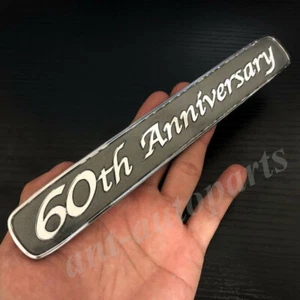 60th Anniversary Rear Quarter Panel Auto Car Emblem Badge Decal Sticker - Picture 1 of 5
