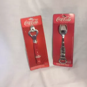 2002 Coca Cola Pair of Collectible Contour Bottle Openers by Gibson - Picture 1 of 6