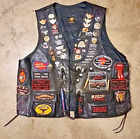 Vintage TRD Leathers Motorcycle Vest with Sturgis Pins 1998-2010 and Patches