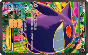Gengar Ex Credit debit card skin decal sticker small chip holographic - Picture 1 of 2