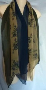 ZAZOU LUXE THREE LAYERS SILK SCARF - Picture 1 of 2