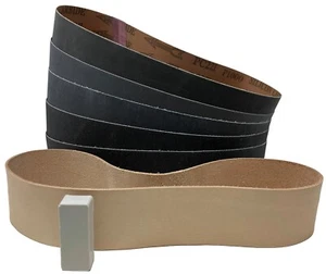 2x28 Leather Super Strop and 5 pack Silicon Carbide Sharpening Belt Assortment - Picture 1 of 4