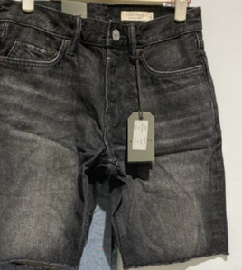 Pantaloncini Uomo All Saints Switch Denim - ME023S - Nero Lavato - Taglia 28 - Nuovi con etichette - Foto 1 di 4