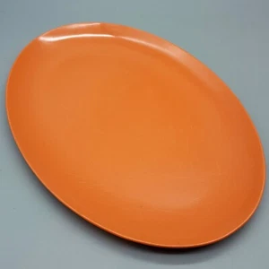 Oval Serving Platter Oneida Deluxe OD Melmac Melamine Salmon Coral 12" x 8-3/8" - Picture 1 of 6
