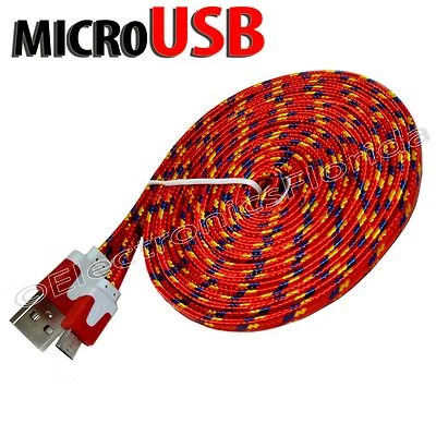 LOTE Cable Trenzado Micro USB Sincronización de Datos 3,5,10FT X Samsung Galaxy S3S4S6 Foto 1 de 4