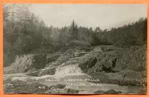 Mellen WI Above Copper Falls Real Photo Postcard circa 1920s - Picture 1 of 3