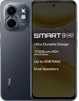 Infinix SMART 9 HD Factory Unlocked Dual SIM 64 GB ROM 3 GB RAM-Metallic Black - Image 1 of 4