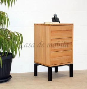 Schubladenkommode mit Metallgestell M8 WALK IN 46x85x42cm Kernbuche massiv geölt - Bild 1 von 5
