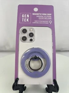 Anello magnetico viola Gen Tek impugnatura universale supporto cellulare iPhone - Foto 1 di 7