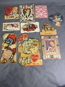 Biglietti di auguri San Valentino antichi vintage - Foto 1 di 8