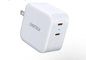 Choetech PD6009 Charger, 40W Dual Fast USB c Charger 2 Port with foldable plug - Picture 1 of 6
