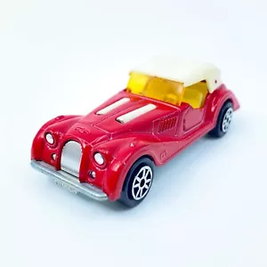 Vintage Majorette #261 Morgan Convertible Roadster Red White 1:50 France - Picture 1 of 13