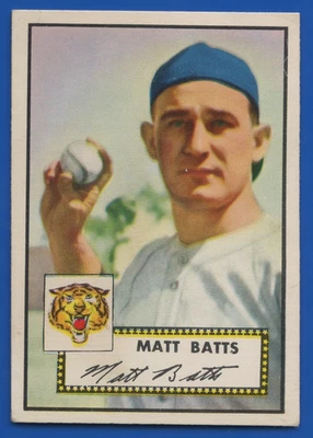 1952 Topps #230 Matt Batts Detroit Tigers RC VG-EX + or - Centered - Image 1 of 2
