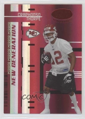 2005 Leaf Certified Materials Mirror Red /100 Craphonso Thorpe #174 Rookie RC - Image 1 of 2