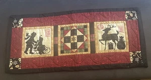 Weihnachten kleiner Läufer Patchwork Stil Shabby Chic’ Landhausstil 22” x 10” - Bild 1 von 9