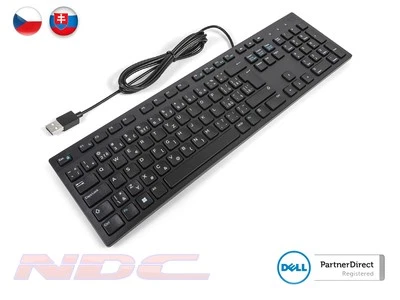 NEW Dell KB216 CZECH/SLOVAK Slim Office Multimedia Desktop Keyboard (BLACK) - Image 1 of 2