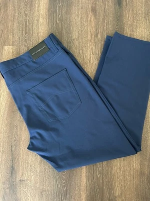 Emporio Armani Stretch 5 Pocket Pants Men's Size 38 Navy Wool Stretch AMAZING - Image 1 of 4