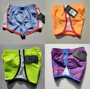 $100 Nike Summer Girls Size 6 Dri-Fit Running Shorts Yellow Purple Blue Orange - Picture 1 of 5
