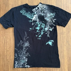 Vintage Archaic By Affliction Y2K 2000 T-Shirt XL Schwarz Punk Rock MMA Gothic Tee - Bild 1 von 13