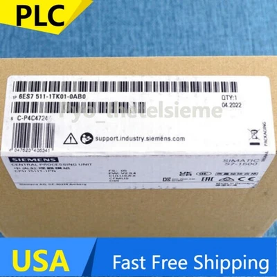 New Siemens 6ES7511-1TK01-0AB0 6ES75111TK010AB0 S7-1500T, CPU 1511T-1 PN - Image 1 of 2