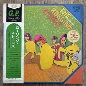 The Rolling Stones Golden Prize Japanese Compilation Vinyl LP EX+ W/Obi & Inner - Picture 1 of 9