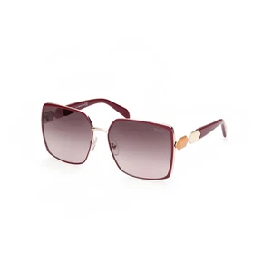Emilio Pucci EP 169 68F Gold Burgundy Butterfly Sunglasses Metal Frame 60-16-140 - Picture 1 of 7