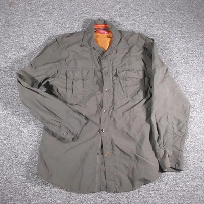 Camisa Bear Grylls Craghoppers Para Hombres Mediana Verde Manga Larga Safari Senderismo Ventilada Foto 1 de 4