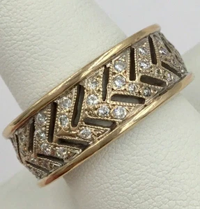 0.60Ct Art Deco Style Lab-Created Diamond Wedding Gift Ring 14k Yellow Gold FN - Picture 1 of 12