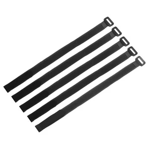5Pcs Battery Tie Down Straps,0.8x16" Black Nylon Hold Down Hook Loop Strap - Afbeelding 1 van 6