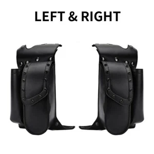 Saddlebag Guard Bag Water Bottle Holder For 1993-2021 Harley Touring Road Glide - Picture 1 of 11