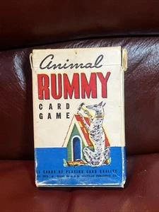 Animal Rummy game vintage Whitman issued 40s-60s era complete With Instructions - Picture 1 of 22