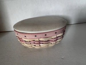 Longaberger Horizon of Hope Breast Cancer Basket w/ Protector & Lid 2003 - Picture 1 of 5