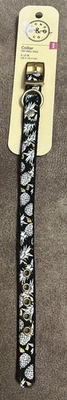 Bond & Co. Collar de perro ajustable con estampado de piña con metal dorado, XXS Foto 1 de 4