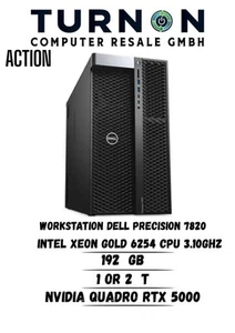 Workstation Dell Precision7820 I INTEL XEON Gold 6254 I 192GB I RTX 5000 - Bild 1 von 4