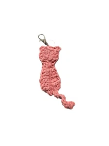 NEW handmade crochet CAT kitten keychain great gift - Picture 1 of 3