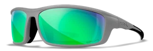 Wiley X Lunettes Polarisantes Grid Captivate Green Mirror/Matte Cool Grey Frame - Imagen 1 de 1