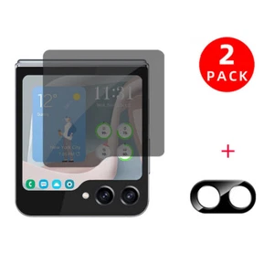 Privacy Tempered Glass Screen Protector Camera Lens for Samsung Galaxy Z Flip 6 - Picture 1 of 7