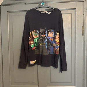 Boys H&M Navy Blue Long Sleeve Top Lego Super Heroes - 6-8 Years - Picture 1 of 4