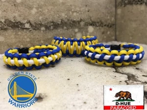 3 Golden State Warriors Paracord Bracelet - Picture 1 of 10