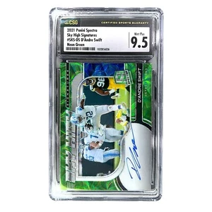 2021 Spectra D’Andre Swift Sky High Signatures Green Scope /25 On Card Auto SSP - Picture 1 of 2
