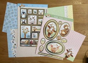 Hunkydory Animal Antics - Card Making Kits x 2 From Me to Moo & Sending Smiles - Picture 1 of 3