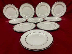 Wedgwood Majesty Platinum Bone China Set Of 10 Bread Plates 6" England - Picture 1 of 2