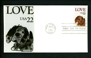 US FDC #2202 USPS Publicity Photo Essay 1986 New York NY Love Puppy Dog - Picture 1 of 2
