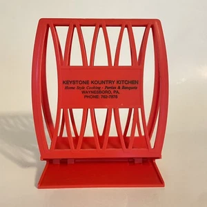 Porta tovagliolo in plastica da cucina vintage Keystone Kountry Waynesboro, pubblicità Pa - Foto 1 di 6