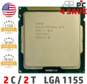 Intel Pentium Dual-Core G870 SR057 3.10GHz 3MB LGA 1155 Desktop CPU Coin Mining - Picture 1 of 1