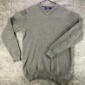 Maine Classics Maglione Pullover Scollo V Uomo Grigio Medio - Foto 1 di 9