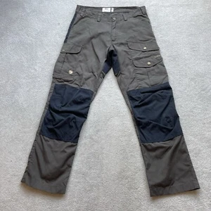 Fjällräven Herren Barents Pro Cargo Hose Braun Schwarz Wandern Größe W34 L32 - Bild 1 von 22