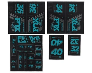 Fox Suspension Heritage Decal Kit for Forks & Shocks (Turqoise) 611056170793 - Picture 1 of 2